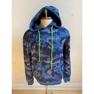 SOVEREIGN Code BNWOT Mens Hooded Sweatshirt Medium "Oracle" Blue Camo